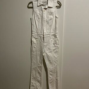 Pilcro and the Letterpress Women's White Denim Overalls